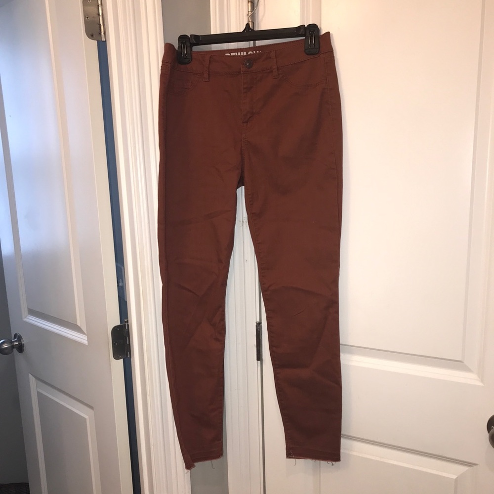 Burnt orange skinny pants